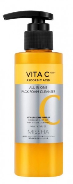 MISSHA Vita C Plus All in One Pack Foam Cleanser