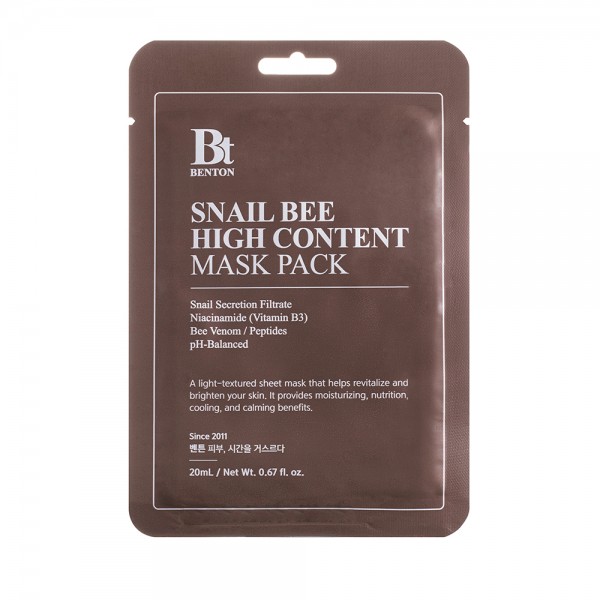 BENTON Snail Bee High Content Mask Pack